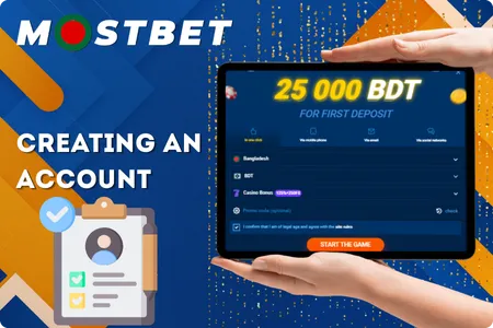 Creating account Mostbet